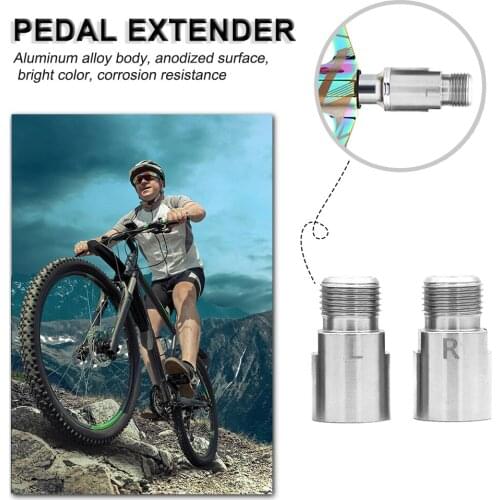 1 Pair MTB Road Bicycle Pedal Axle Extension Shaft Mountain Bicycle Pedal Extender Bolts Spacers For Road Cycling Accessories