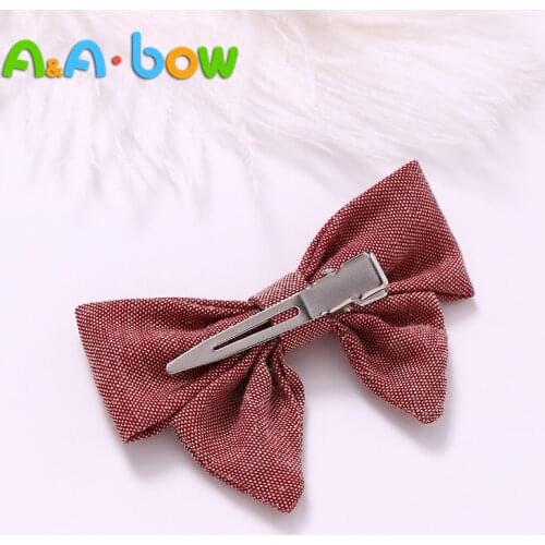 1pcs/colors 9color Handmade Girl Bow Hairpins Hair clips bow Headband For Babys Hair Accessories Bowknot Babys Hairpins