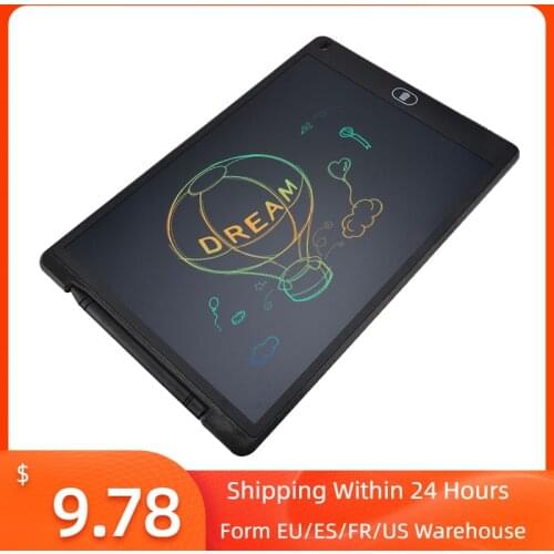 12 Inch LCD Writing Tablet Electronic Digital Drawing Board Erasable Writing Pad Color Screen One-Click Erase with Lock Button