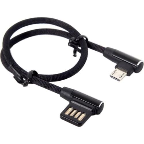 15Cm Micro- Usb 5Pin Right Angle To Left Right Angle 90 Degree Usb 2.0 Dual Elbow Data Charging Cable for Tablet & Phone V8