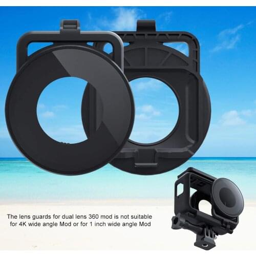 2PCS Lens Guards Durable Tempered Glass Lens Protection Covers Panoramic Lens Protector for Insta 360 One R