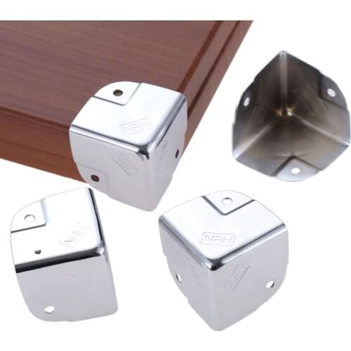 4pcs Stainless Steel 304 Aviation Corner Brackets Toolbox Aluminum Alloy Box Pressure Three Bread Angle Protector 40mm