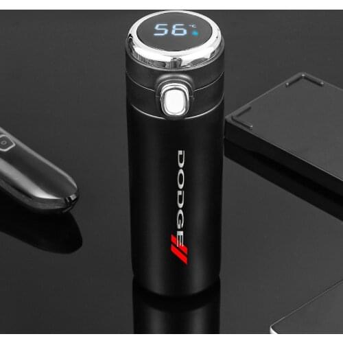 400ml Intelligent Thermos Travel Sport Cup Stainless Steel Vacuum Water Bottle For Dodge Charger SRT Challenger SXT RAM 1500 Car