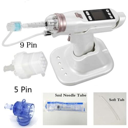 5 pin / 9 pin Needles Tip Disposable 5pcs Water EZ Vacuum Mesotherapy meso gun Injection pin head Negative Pressure Accessories