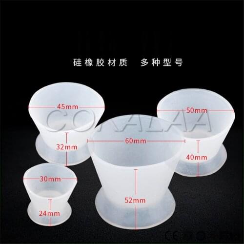 5 pcs Dental Adhesive Plaster Impression Material Mixing Bowl Plastic Thicken Rubber Bowl Dental Material