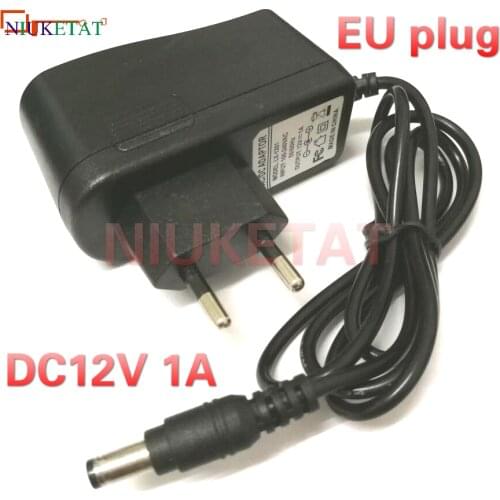 2pcs 12V1A AC 100V-240V Converter power Adapter DC 12V 1A 1000mA Power Supply Adapter EU Plug DC 5.5mm*2.1mm drive led strip