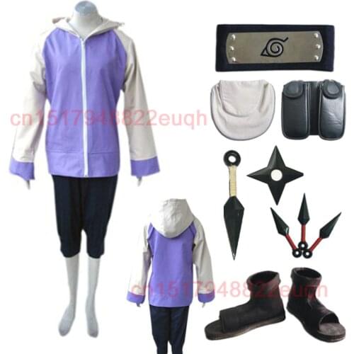 Anime Naruto Hyuga Hinata Cosplay Costume Hot Naruto Shippuuden Hinata Hyuga 2nd Generation Full Set For Adult Women Men Costume