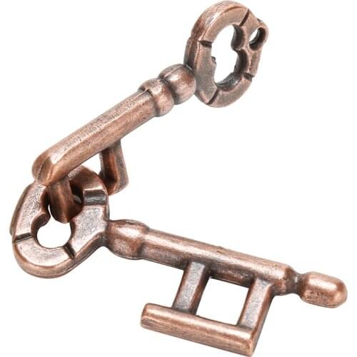 1 Pcs Alloy Key Ring Puzzle Brain Tester IQ Test Kids Adults Intelligent Toys