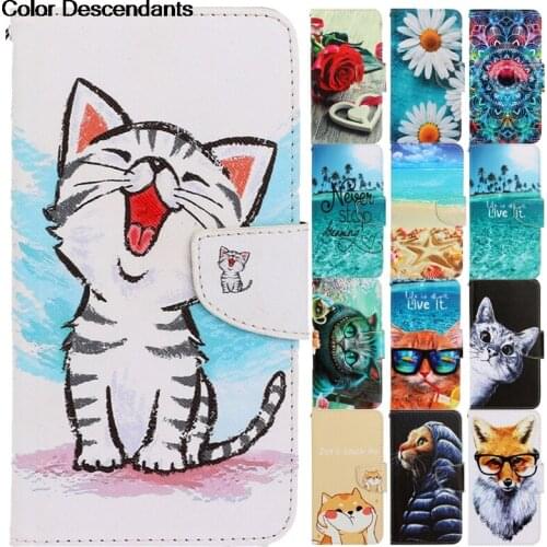 For iPhone Case 11 Pro Leather Phone Cover For iPhone 11 Pro 11Pro Max 6 7 8 Plus SE 2020 XS Cartoon Dog Cat pattern Wallet Case
