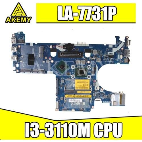 E6230 motherboard 0WV99V CN-0WV99V 0WV99V DDR3 I3-3110M LA-7731P For DELL E6230 Laptop Motherboard tested 100% work