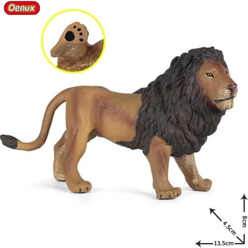 Exported to Germany childrens cognitive solid simulation zoo lion model African male lion toy decorative ornaments
