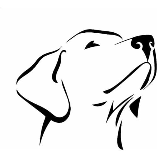 Personality Car Sticker Car Window Labrador Retriever Decal Accessories Motorcycle Decals Car Body PVC 14cm X 12cm