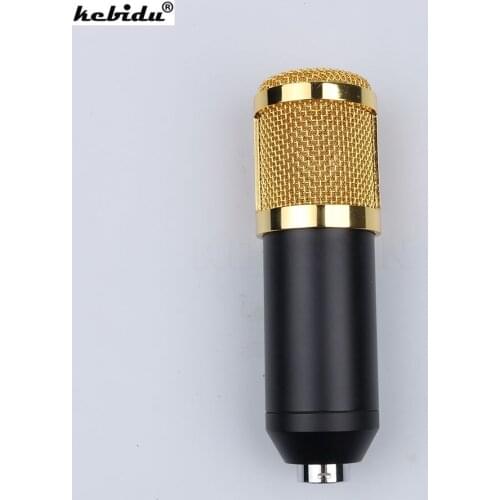 Kebidu Professional BM-800 KTV Karaoke Dynamic Condenser KTV Sound Recording Microphone for Radio Braodcasting with Shock Mount