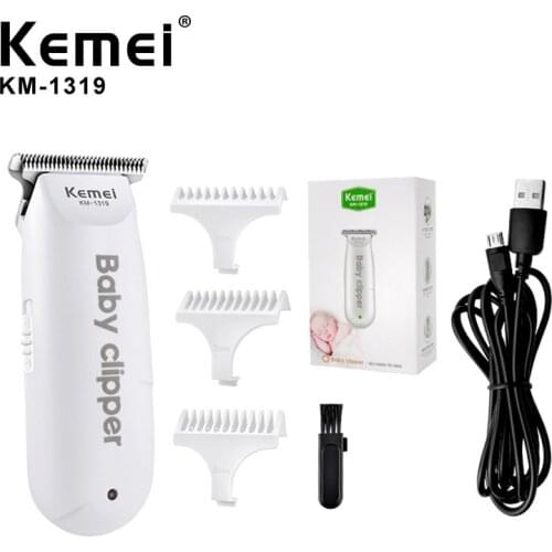 Kemei Mini Electric USB Baby Hair Trimmer Portable Hair Clipper Kids Hair Cutting Rechargeable Quiet Infant household Shaver