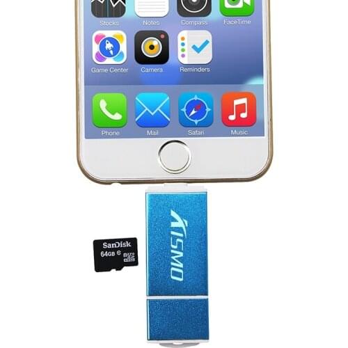 Kisomo Micro SD Card Reader Adapter Micro USB SD Memory Card Adapter for iPhone X 8 7 6 Plus 5S iPad Laptop OTG Card Reader