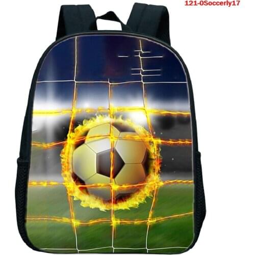 Cool 3d Footbally / Soccer Backpack for Kids Kindergarten Bag Children School Bags Boys 12inch School Backpacks Students Bookbag