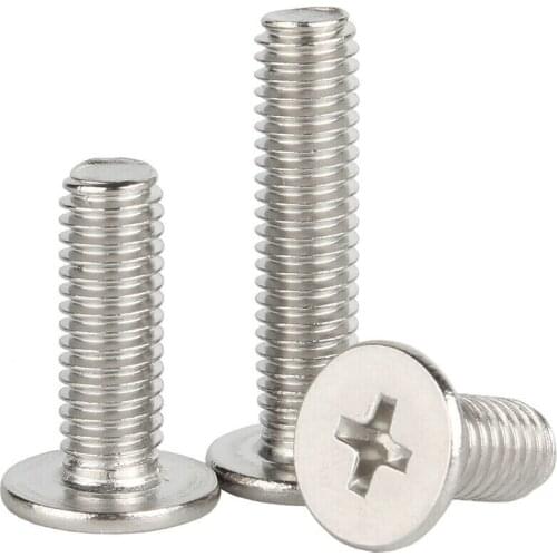 M2 304 Stainless Steel Notebook Digital Phillips Flat Head Screw Cross Bolts