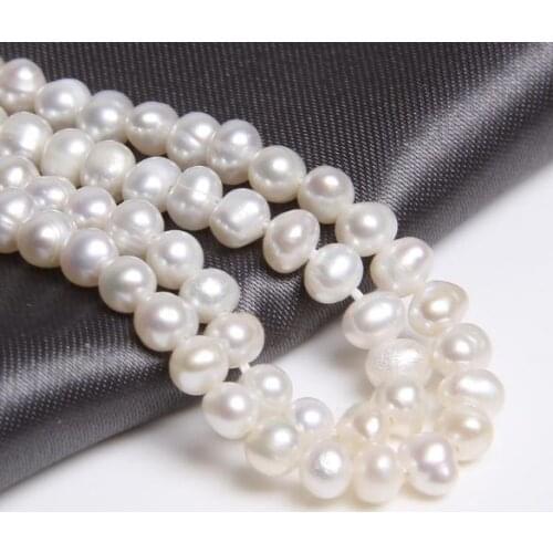 Real Pearl Loose Beads Jewelry Natural Round Freshwater Pearl DIY Jewelry Making Necklace Bracelet Earrings Fine Women Gift