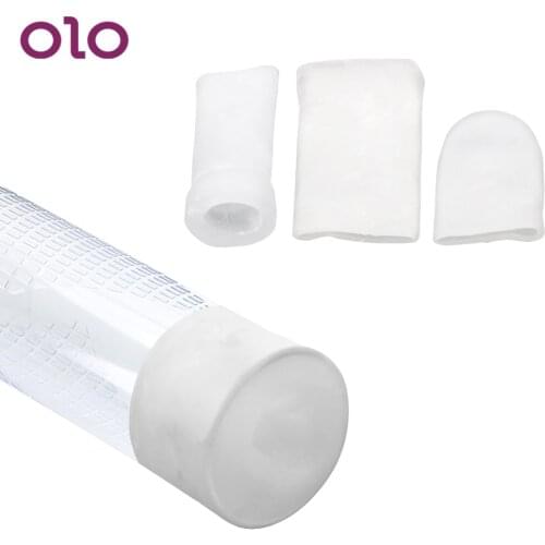 OLO Ultra-soft Silicone Sleeve Penis Sleeve for All Kinds Of Penis Enlargement Extender Stretcher Pump Adult Sex Toys for Man