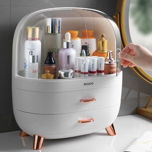 Makeup Organizer Waterproof and Dustproof Cosmetic Display Cases Desktop Beauty Storage Drawer Lipstick Skin Care Shelf