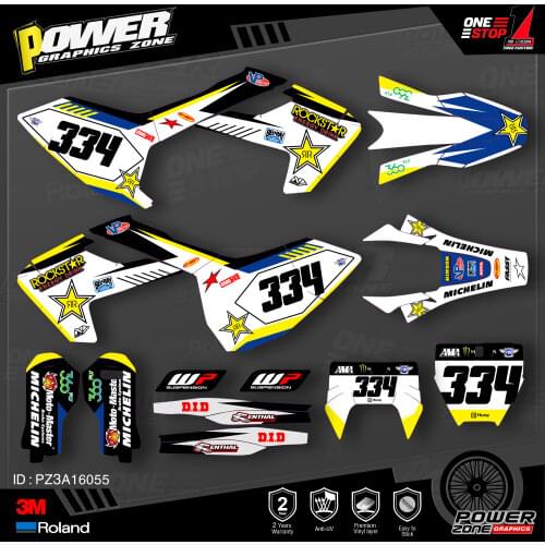 PowerZone Custom Team Graphics Decals 3M Stickers Kit For Husqvarna Sticker 2016-18 TC FC TX FX FS 2017-19 TE FE 125-450cc 55