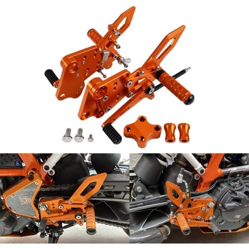Motorcycle Adjustable Foot Pegs Rests Rearset Set Footrest For KTM Duke 125 200 250 390 Duke 2018 2019 2020 CNC Aluminum