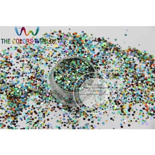 RL12-128 Mix holographic laser Colors Dot shapes Glitter for nail art and DIY decoration