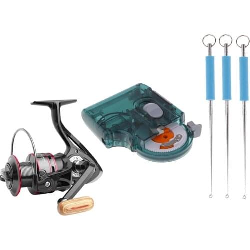 Fishing Reel Spool Hook Tier Tying Tool 3Pcs Hook Remover Fishing Gear Drag 8KG Fishing Reel Fishing Equipment Kit