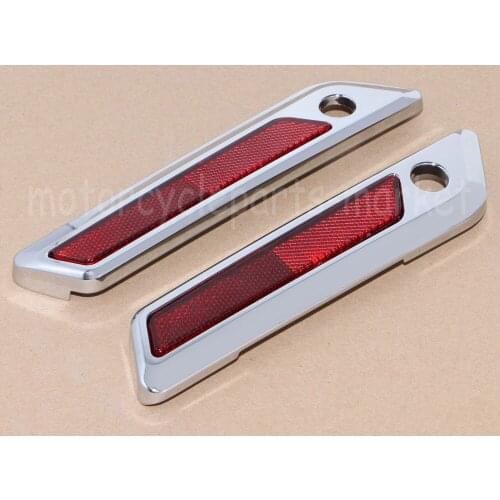 Saddle Bag Hinge Latch Covers & Reflectors For Harley Touring Ultra Road King Street Glide FLHT FLHX FLHR FLTRX 2014-2018 New