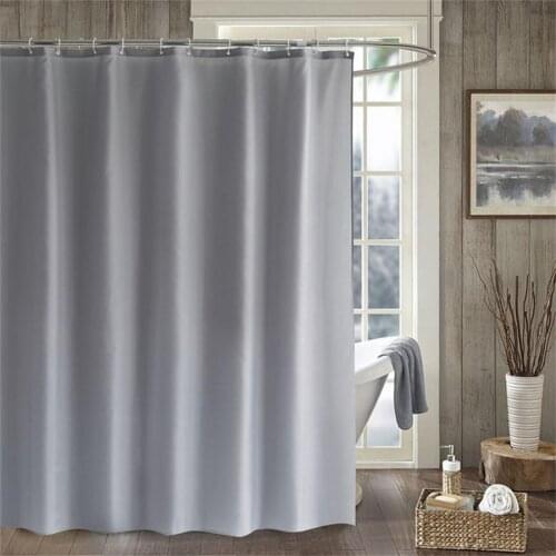 Dafield Gray Curtain Polyester Cloth Solid Color Black White Gray Navy Red Blue Bathroom Mildew Resistant Grey Shower Curtain