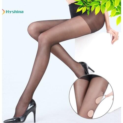 Silk Stockings Spring and Summer Ultra-thin Pantyhose Cut Freely Crystal Silk Anti-hook Silk Sexy Black Silk Stockings Female