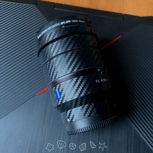 Scratch Resistant Lens Skin Wrap Cover Protector Wear Case Carbon Black For Sony 16-35 f4 24-70 2.8GM 70-200 2.8GM f4 70-300