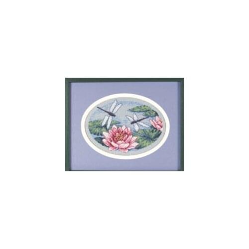 Dim 06835 Dragonfly and lotus cross stitch 11CT 18ct 14ct cotton thread embroidery DIY handmade needlework