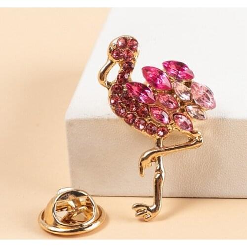 New 1pc Animal Flamingo Lizard Gecko Butterfly Brooch|Brooches For Women Cute Insect Brooch Pin Winter Coat Accessories Gift