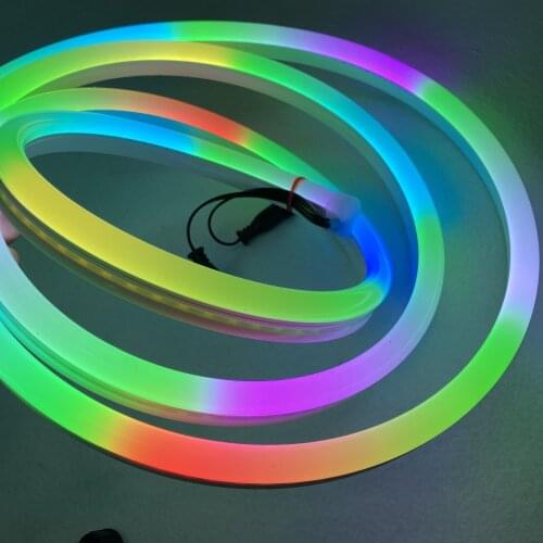 10mm*23mmm size,3m long/ 96pixels/m/ DC12V SK6813HV addressable pixel rgb neon strip light;IP65;0.2m 13.5mm pigtails