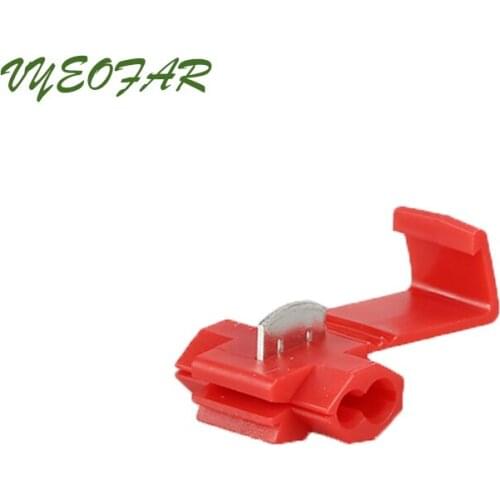 30pcs 801P3 Red Scotch Lock Quick Splice Terminal Crimp Terminal 18-22 AWG Single Stranded Wire 0.5-1.0mm Wire Spade Terminal