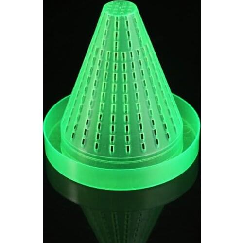 Aquarium Fish Feeder Red Worm Feeding Cup Fish Tank Plastic Funnel Feeder With Suckers