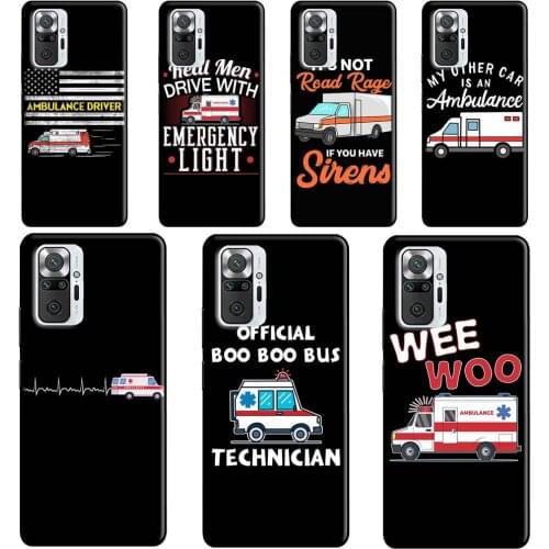 Ambulance Car For Xiaomi Redmi Note 8 9 Pro Note 10 Pro 8T 9S Case Cover For Redmi 9T 9A 9C 7A 8A K40