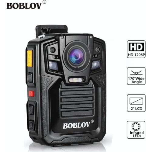 BOBLOV HD66-02 32GB/64GB HD 1296P Mini Camcorder Security Police Body Camera Night Vision Video Recorder Wearable Police camera