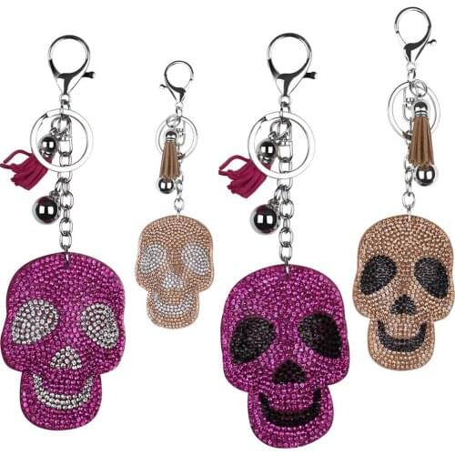 Full Drill Special-shaped Diamond Painting Keychain Cartoon Skull Women Bag Pendant Ornament Jewelry Key Ring Gifts