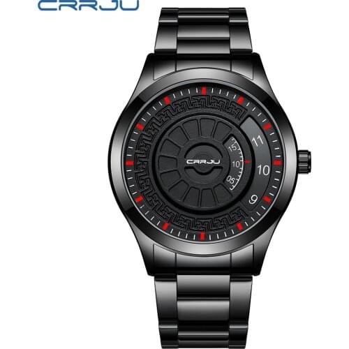 CRRJU New Creative Quartz Watch Men Business Stainless Waterproof Watches Top Brand Luxury Male Casual Sport Clock kol saati