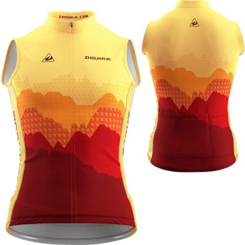 Mens Pro team Cycling Vest Sublimation printing Bicycle Vest Hot Sale sleeveless lightweight breathable Bicycle Jersey