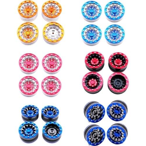 Wheel Rim for Axial SCX10 Metal Beadlock 1.9 Wheel Rims Aluminum Alloy Wheel Hub Durable 1/10 RC Crawler Car Parts