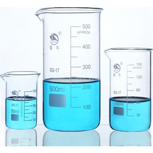 Lab High Borosilicate Graduated Glass Beaker in Tall Form Laboratory Equipment