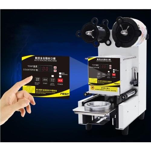 Milk Tea cup sealing machine Automatic sealing machine Use for soya-bean/coffee milk pearl milk tea shop sealing machie 220v