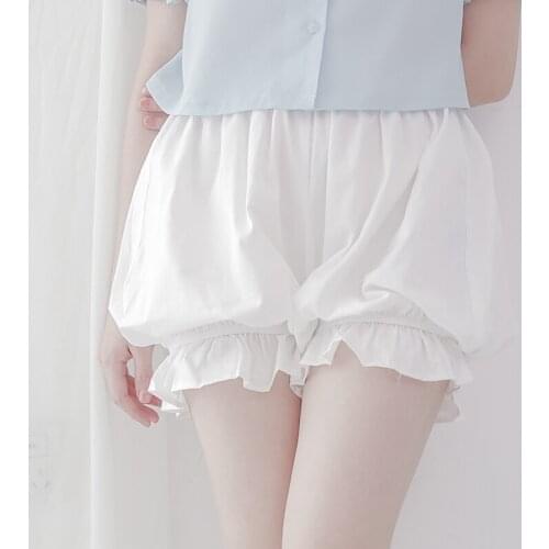 Cute Summer Womens Girls Bubble Shorts Black & White Safety Pants Underpants 100% Cotton