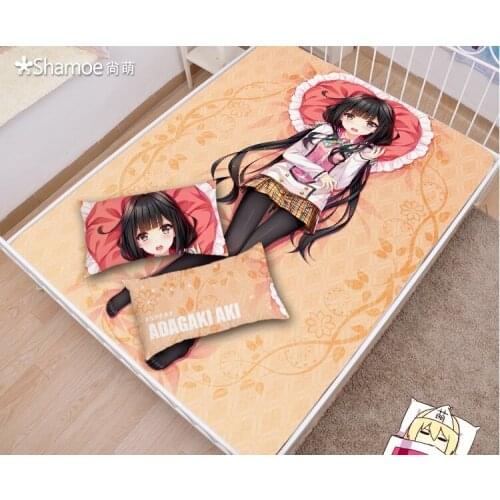 Japanese Anime Cartoon Adagaki Aki Mattress Cover Fitted Sheet Fitted cover bedspread counterpane