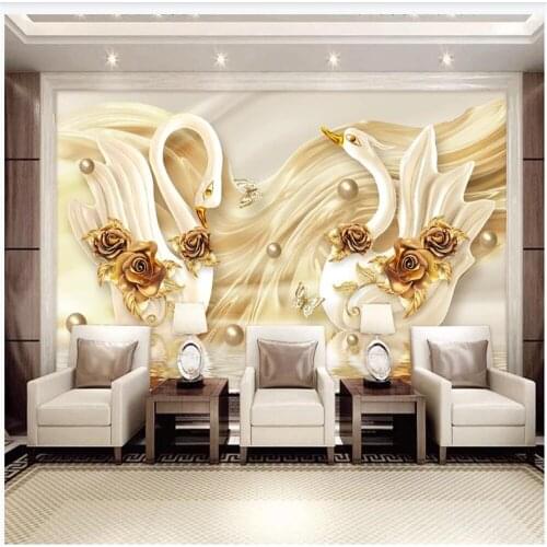 Custom wallpapers 3d stereoscopic wallpaper Modern minimalist 3D stereo relief peony wallpapers TV background wall