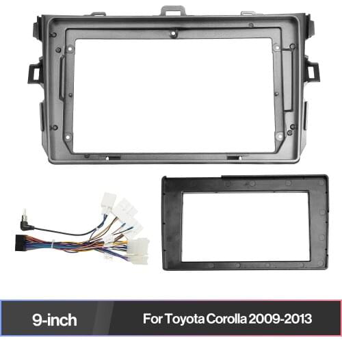 Car Multimedia Player Frame For Toyota Corolla 2009-2013 Installation Mounting Dash Kit 2 Din Car Radio Frame AC-TYCR02X-ST