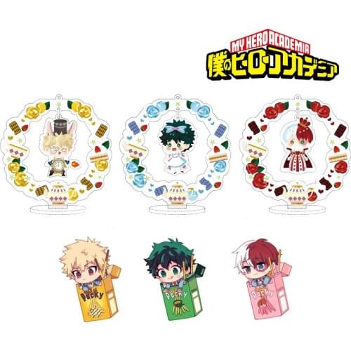 Anime My Hero Academia Midoriya Izuku Todoroki Shoto Acrylic Stand Model Figure Keychain Pendant Bags Charm Decor Cosplay Gifts
